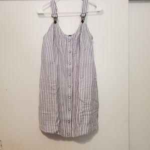 Free People Living Color Striped Overall Dress